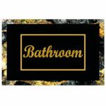 فرشینه طرح Bathroom مشکی