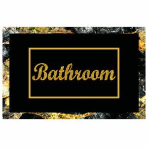 فرشینه طرح Bathroom مشکی