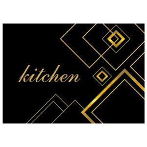 فرشینه طرح kitchen مشکی طلایی